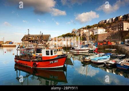 Waterfront view across Mevagissey Harbour, Cornwall