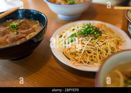 Okinawa cuisine in restaurant Stock Photo