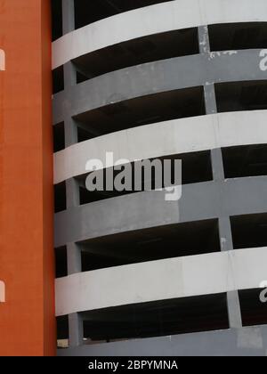 Circular ramp in the modern multi-level parking garage Stock Photo - Alamy