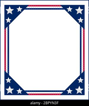 Vector US patriotic border. Perfect for any use. Stock Vector