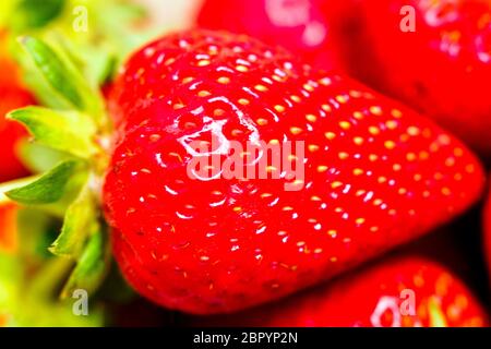 close up of a strawberry Stock Photo