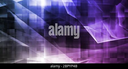 Futuristic Background with Blocks of Data as Tech Theme Stock Photo