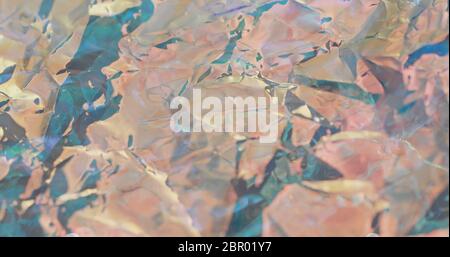 Colorful wrinkled foil Stock Photo