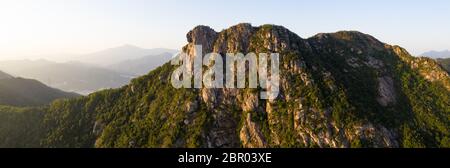 Lion rock mountain, panoramic shot Stock Photo