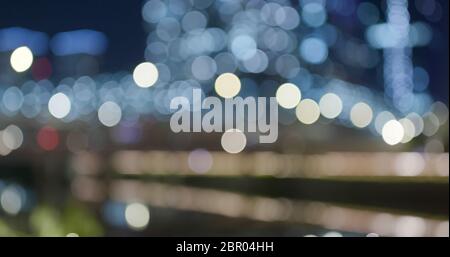 Blur view of city at night Stock Photo