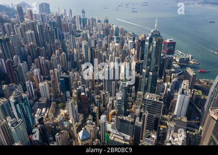 Central, Hong Kong - 01 November 2018 : Hong Kong business district Stock Photo