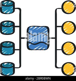 Data Lake Icon Stock Vector