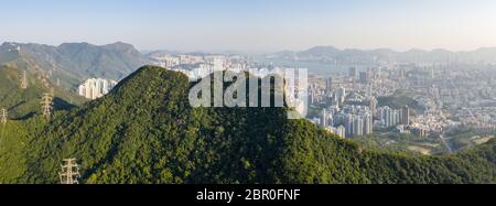 Lion rock mountain, panoramic shot Stock Photo