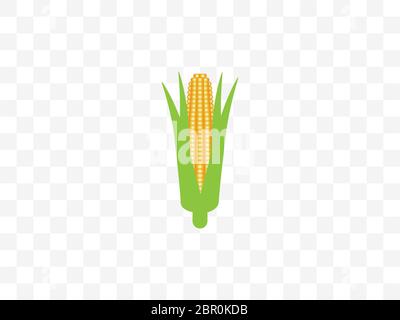 Corn, breakfast, food. Vector illustration, flat design. Stock Vector