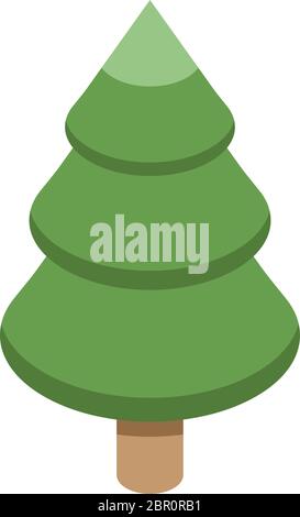Forest tree icon, isometric style Stock Vector