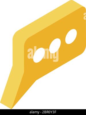 Short message icon, isometric style Stock Vector