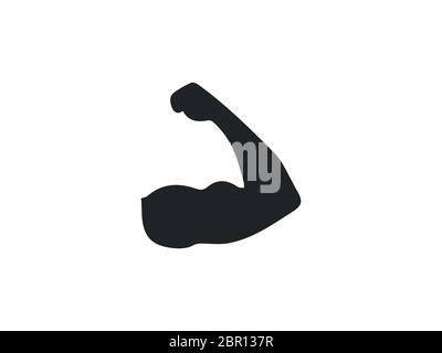 Biceps, muscle icon. Vector illustration, flat design. Stock Vector