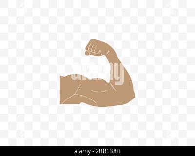 Biceps, muscle icon. Vector illustration, flat design. Stock Vector