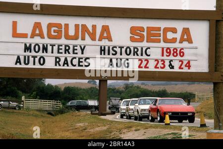 Monterey Historic Races Laguna Seca California 1986 Stock Photo
