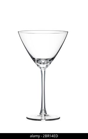 Empty martini glass on a white background. Stock Photo