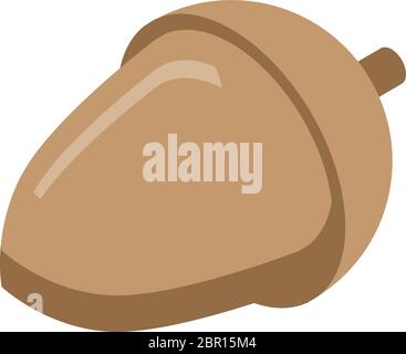 Oak acorn icon, isometric style Stock Vector