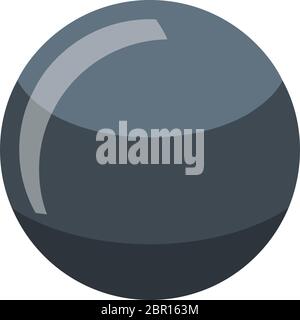 Black pearl icon, isometric style Stock Vector