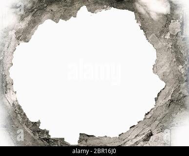 ragged hole, abstract close up Stock Photo