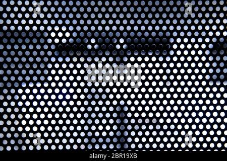 black metal texture. blank for designers. round lattice Stock Photo