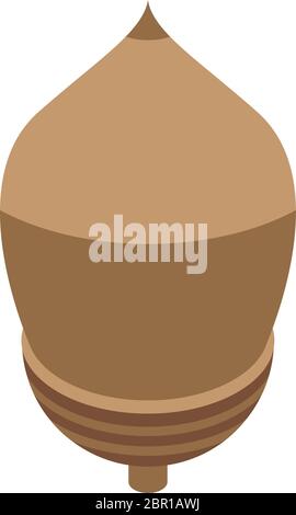 Tree acorn icon, isometric style Stock Vector