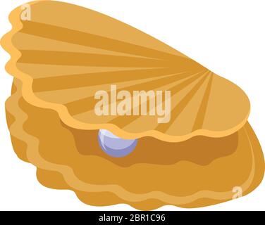 Sea shell icon, isometric style Stock Vector