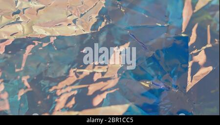 Colorful wrinkled foil Stock Photo