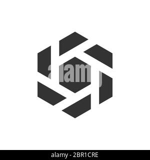 Hexagon Shape Logo Template Illustration Design. Vector EPS 10. Stock Photo