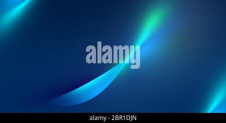 Abstract light beam blue background illustration with glow effect and copy space Stock Photo