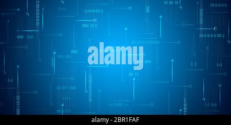 Abstract blue numerical background illustration with blue effects and copy space for your text Stock Photo