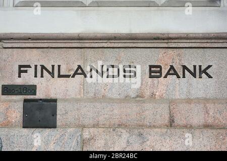 The Bank of Finland, Head office. Snellmaninkatu,Helsinki, Finland. The Bank of Finland is the national monetary authority and central bank of Finland Stock Photo