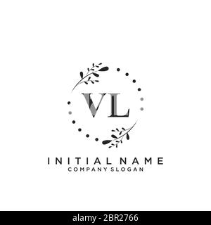 Initial VL letter linked logo vector template. Swoosh letter VL