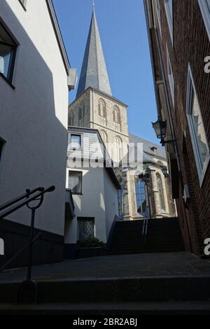 view to the City Church in Moenchengladbach Stock Photo