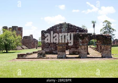The Jesuit Missions of La Santisima Trinidad de Parana' is located in the Itapua Departement in Paraguay and is a religious missions that were founded Stock Photo