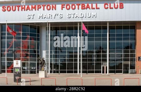 Entrance to St Marys Stadium, home of Southampton Football Club, St Marys, Southampton, Hampshire, England, UK Stock Photo