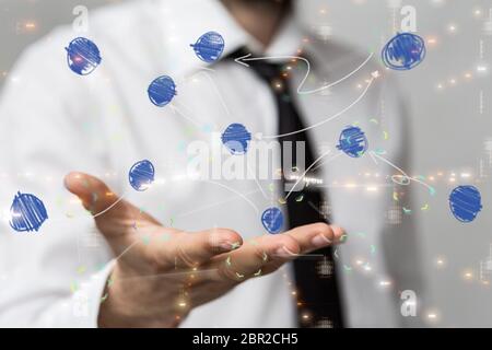 internet net and data digital concept. Stock Photo