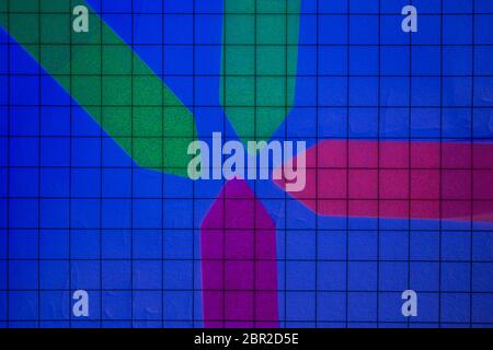 Arrows with luminous color in UV light Stock Photo