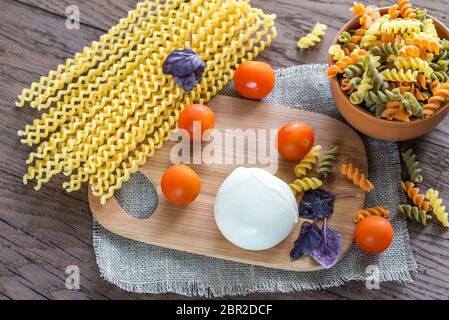 Mozzarella with tomatoes Stock Photo