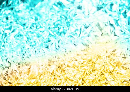 Foil aluminum crushed texture. Metal material background Stock Photo