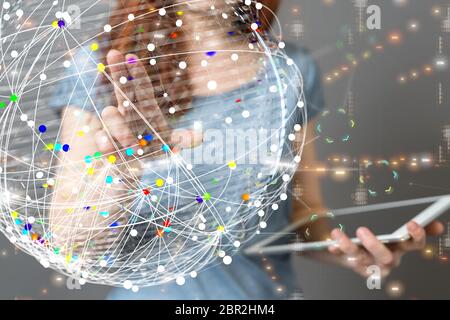 internet net and data digital concept. Stock Photo