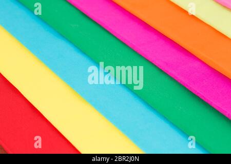Colorful crepe papers texture as a background. Stock Photo
