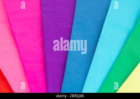 Colorful crepe papers texture as a background. Stock Photo