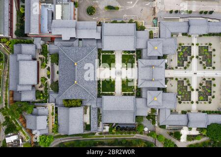 Diamond Hill, Hong Kong 11 April 2019: Aerial view of Chi Lin Nunnery Stock Photo