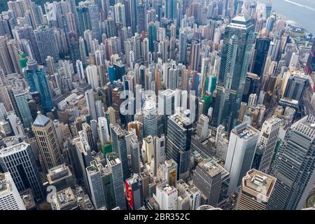 Central, Hong Kong 01 November 2018:- Hong Kong business office tower Stock Photo