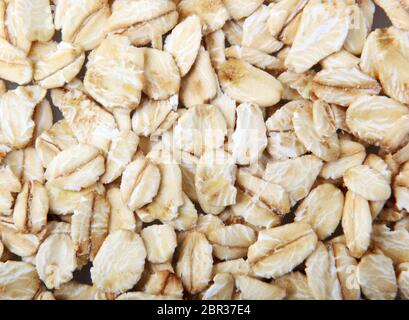 Rolled Oats Are A Type Of Lightly Processed Whole-Grain Food. Stock Photo
