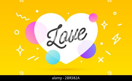 Love, speech bubble. Banner, poster, speech bubble Stock Vector