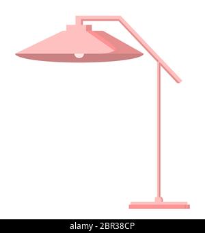 Street Umbrella for garden and terrace isolated on white background. Vector flat cartoon illustration. Sign simple furniture. Stock Vector
