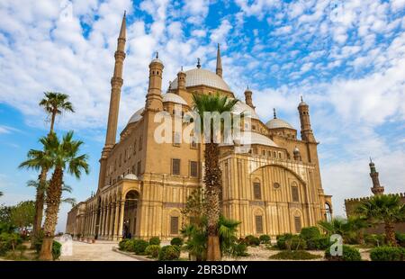 Cairo Citadel at summer day with blue cloudy sky Stock Photo