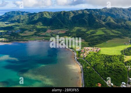 Aerial view of sea and sky in ishigaki island Stock Photo