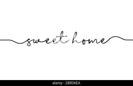 sweet home word handwritten design vector Stock Vector