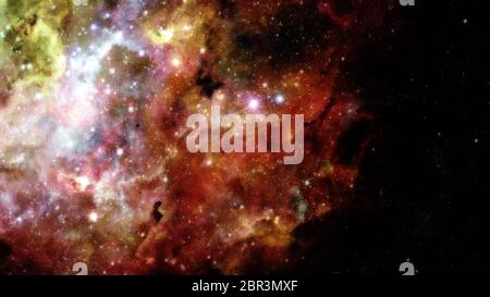 Abstract scientific background - galaxy and nebula in space. Elements of this image furnished by NASA Stock Photo